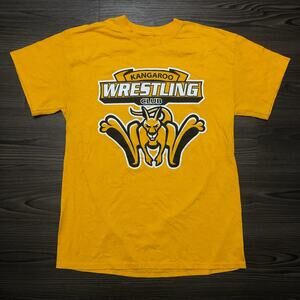Men’s Yellow Vintage ‘Kangaroo Wrestling Club’ Graphic Tee